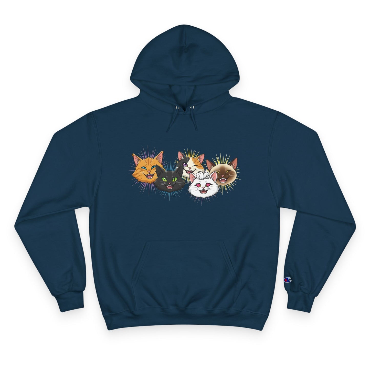 Playful Cats Cozy Unisex Champion Pullover Hoodie