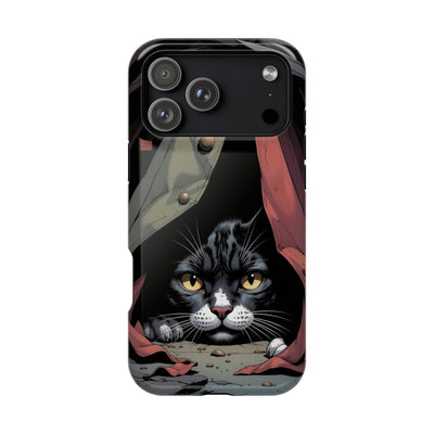 Cute Cats Magnetic Phone Case comic style 5, Cat Lover Gift, Impact-Resistant iPhone Case, Funny Pet Accessory, Unique Animal Design