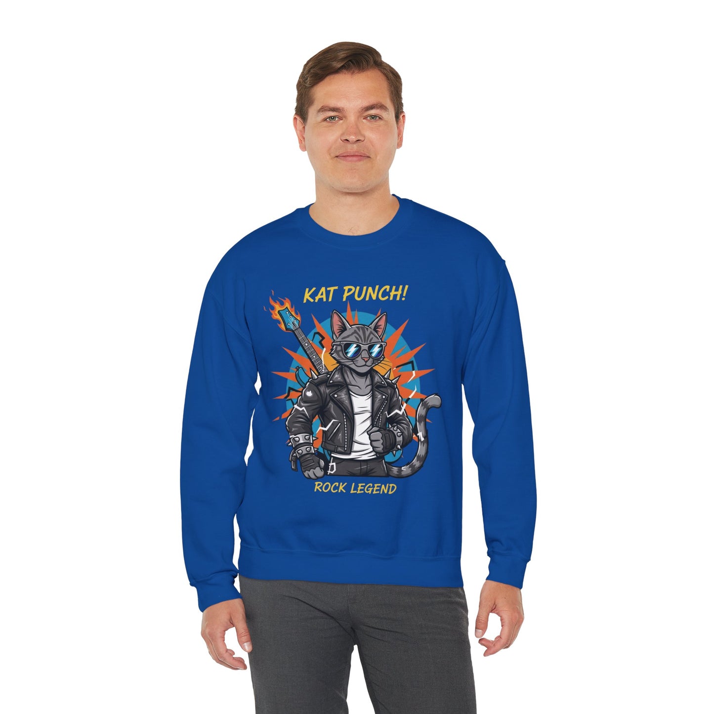 Cool Cat Unisex Heavy Blend Crewneck Sweatshirt style 1