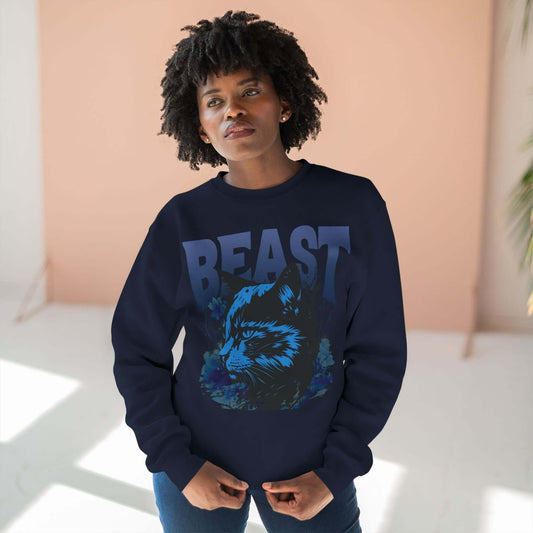 Beast Cat Unisex Crewneck Sweatshirt style 1