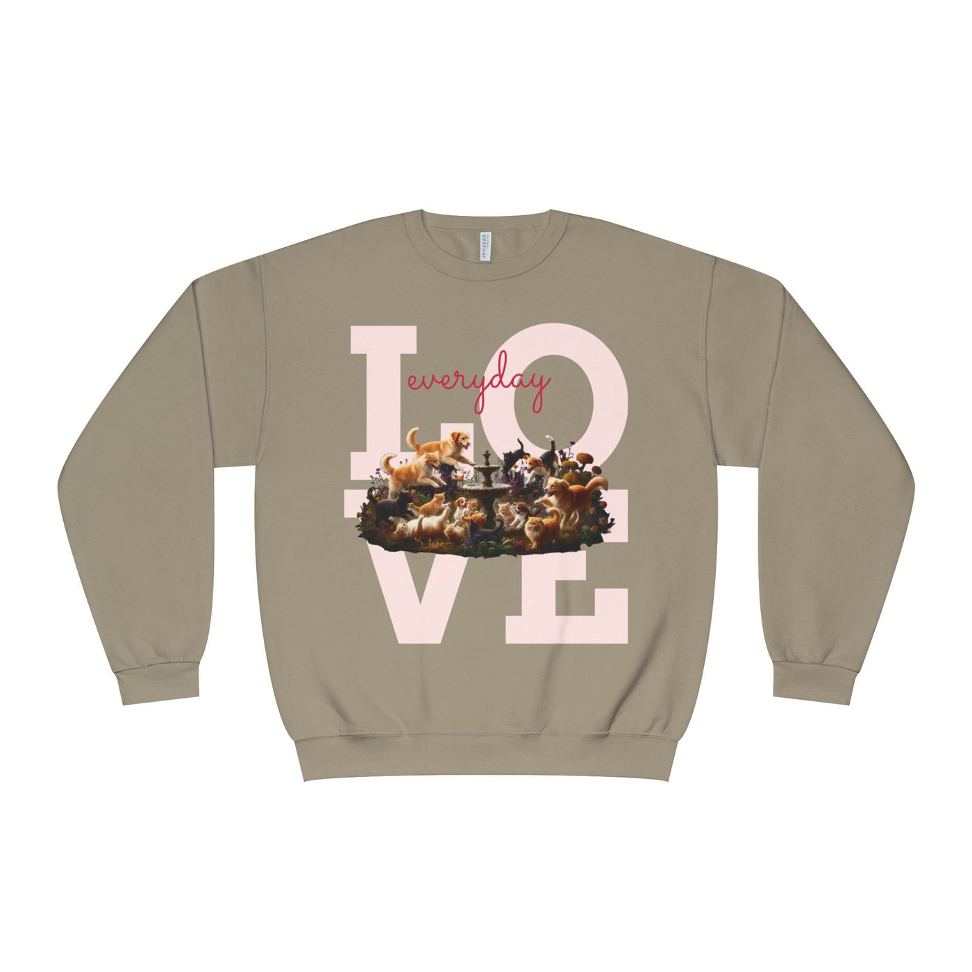 Love Everyday Cats & Dogs Unisex NuBlend® Crewneck Sweatshirt