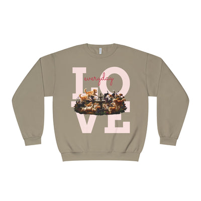 Love Everyday Cats & Dogs Unisex NuBlend® Crewneck Sweatshirt