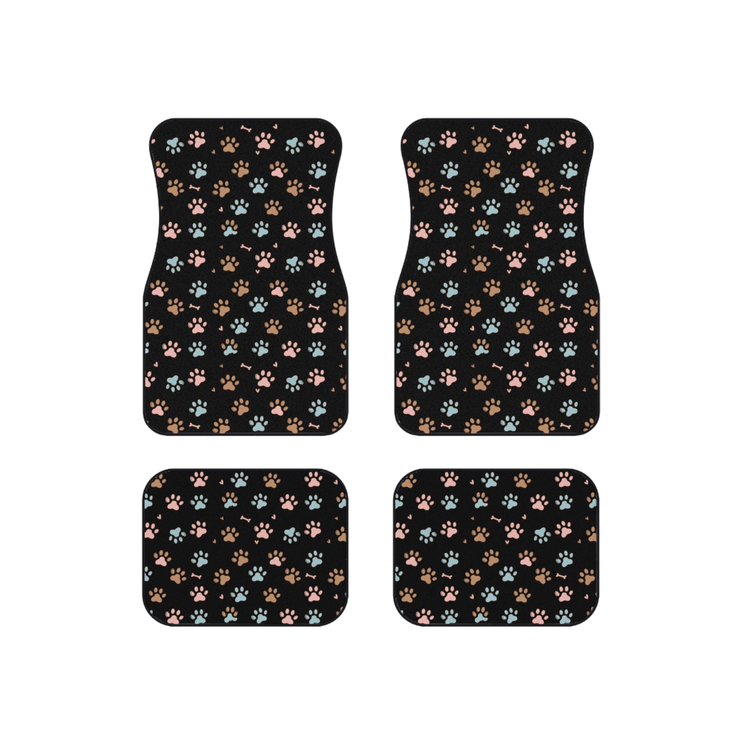 Dog Paw pattern Car Mats Set of 4 for Dog Lovers
