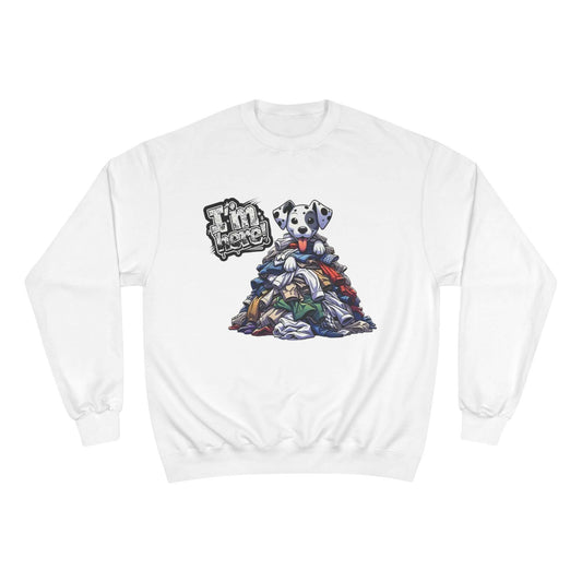 Cute Dog Graphic Champion Unisex Crewneck Sweatshirt - I'm Here!