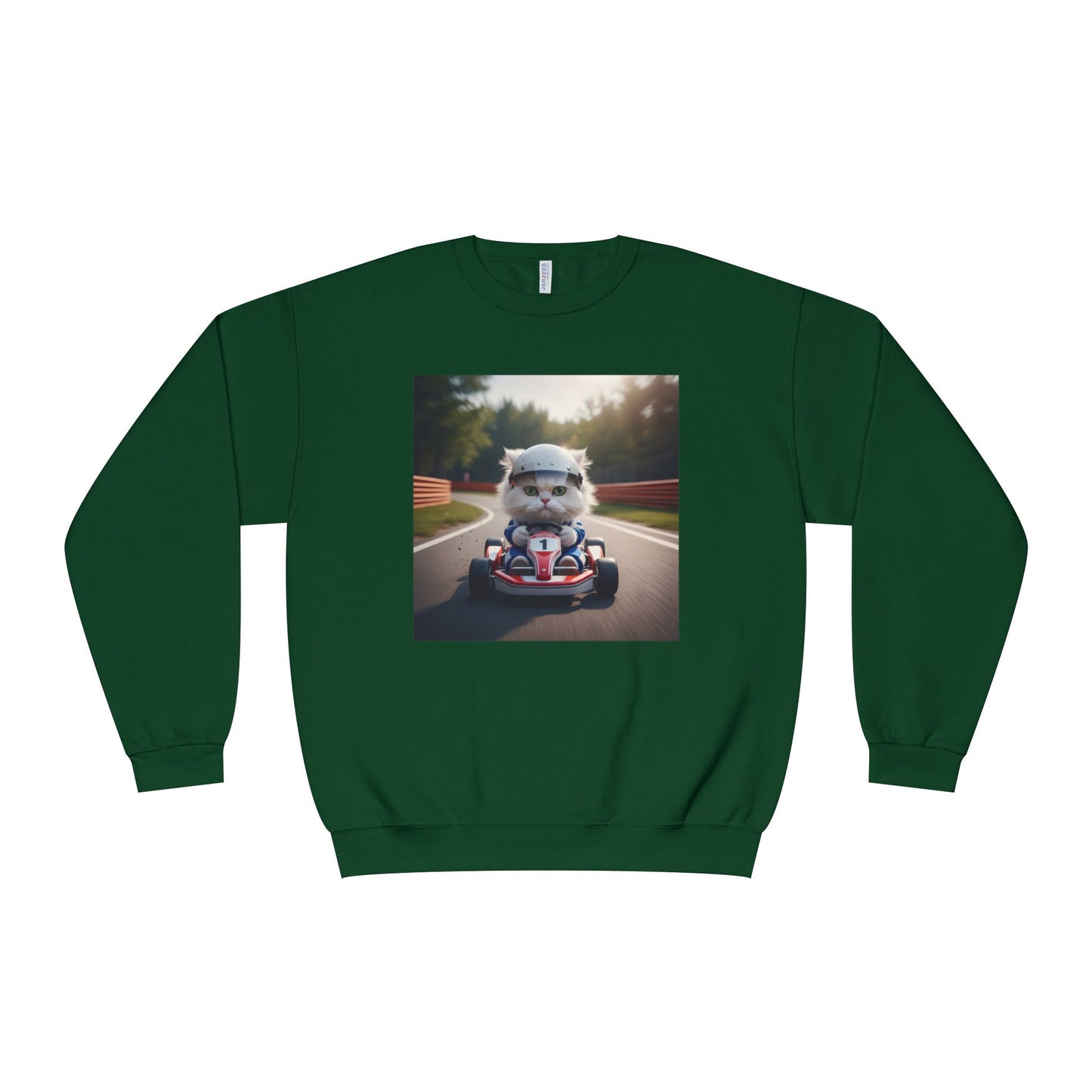 Go Kart Cat Unisex NuBlend Crewneck Sweatshirt style 1