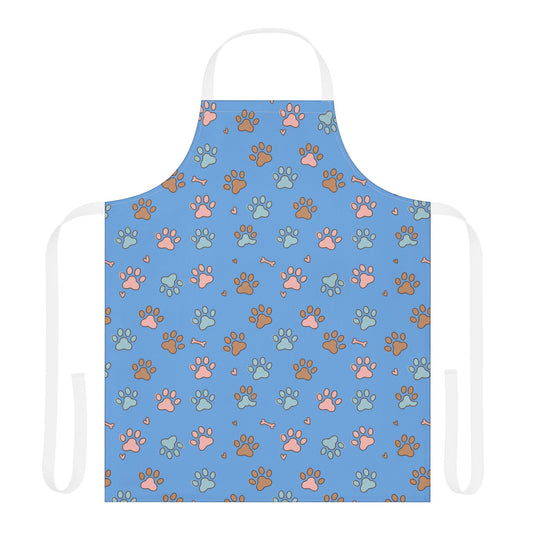 Cute Dog Paw Print 5-Color Straps Kitchen Apron