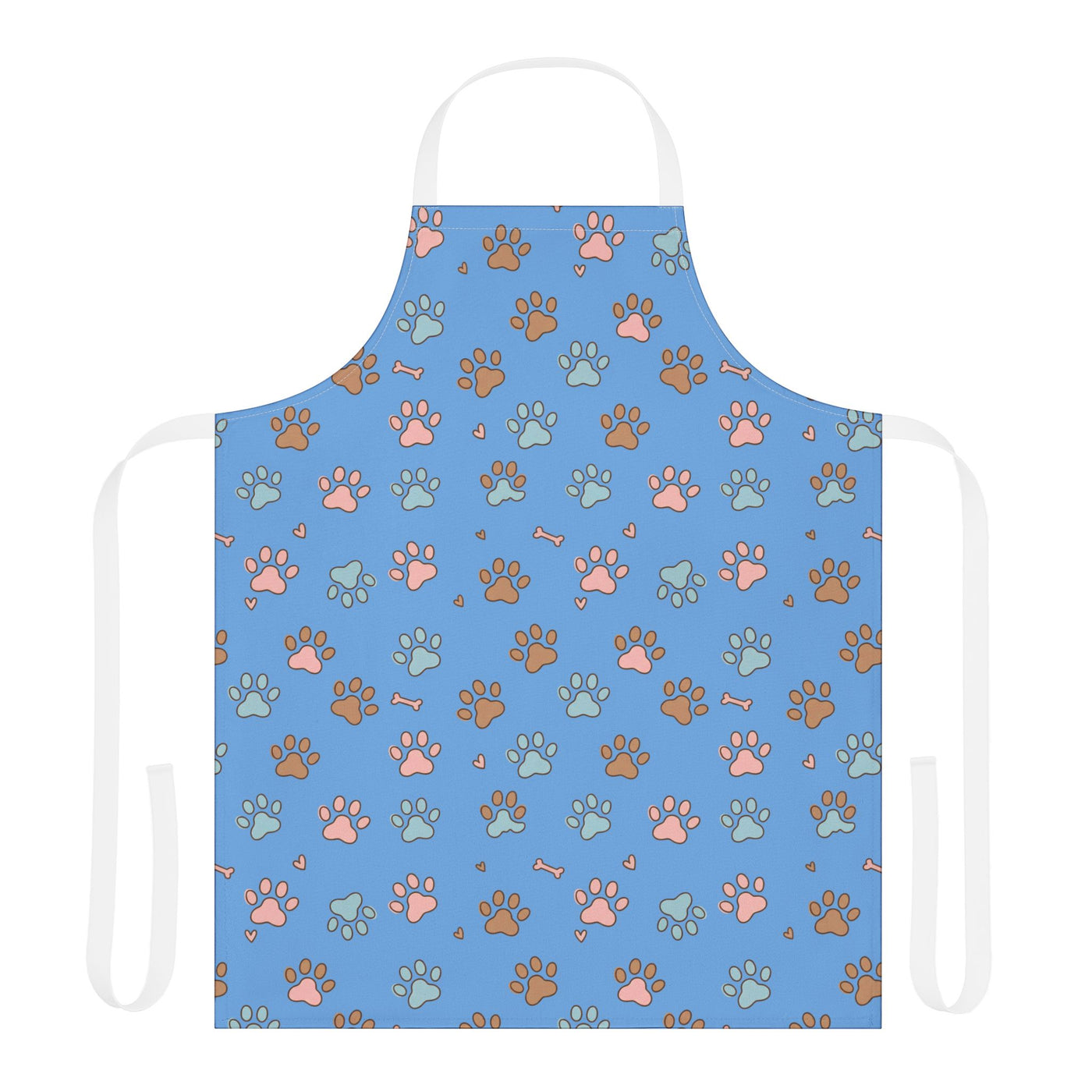 Cute Pet Lover's Apron with 5-Color Straps, Dog Paw Print Kitchen Apron, Gift for Animal Lovers, Cooking Accessory, Pet-Themed Gift