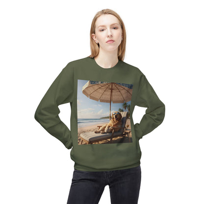 Beach Vibes Dog Graphic Unisex Crewneck Sweatshirt