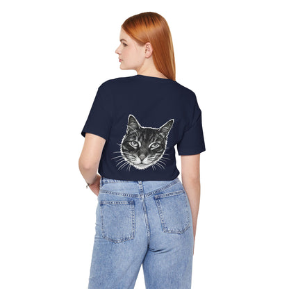 Cat Lover Unisex Tee Cat Head style 1, Perfect Gift for Pet Owners, Vintage Cat Design, Graphic T-shirt, Animal Lover, Casual Wear, Birthday Gift