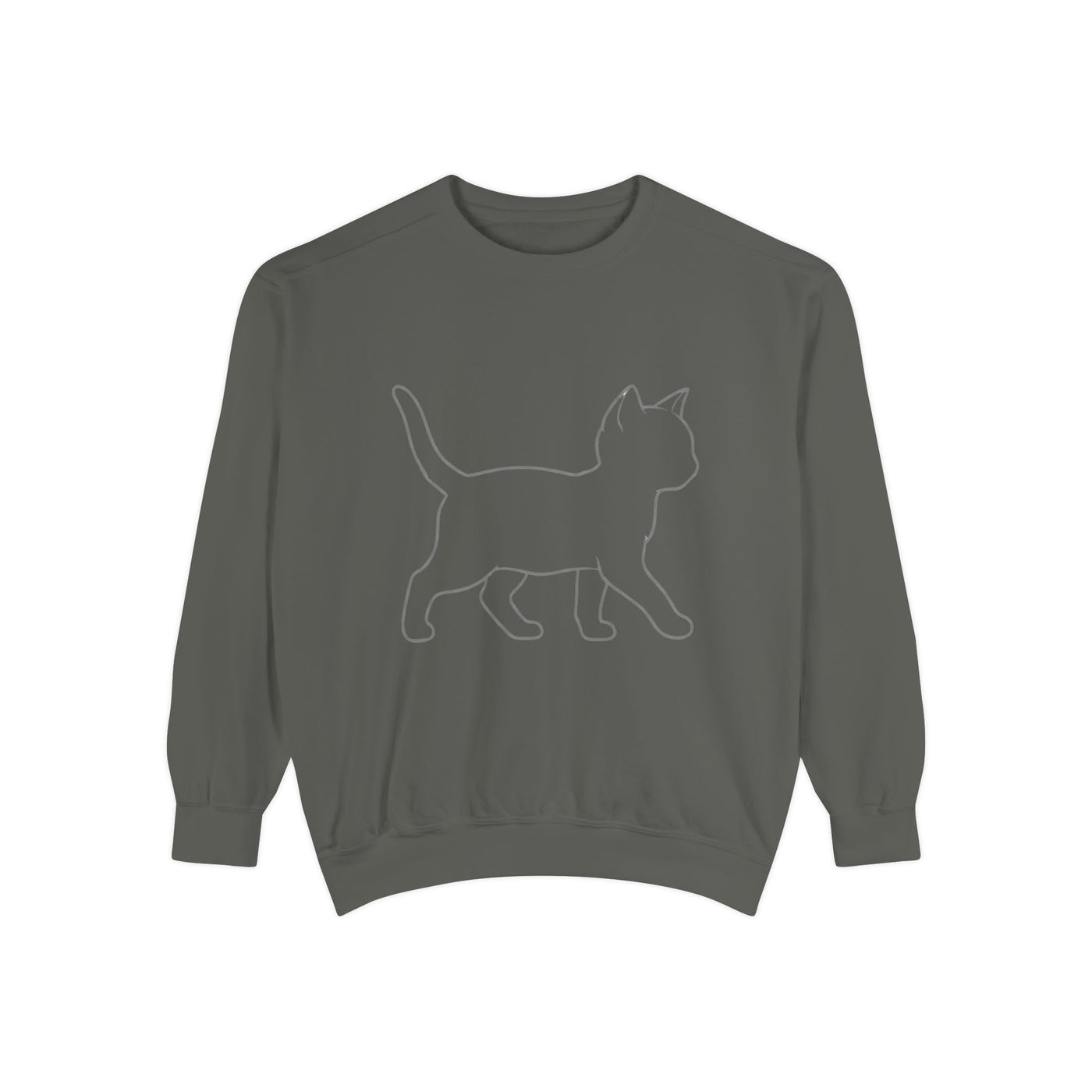 Walking Cat Shadow style 2 Cozy Graphic Unisex Crewneck Sweatshirt