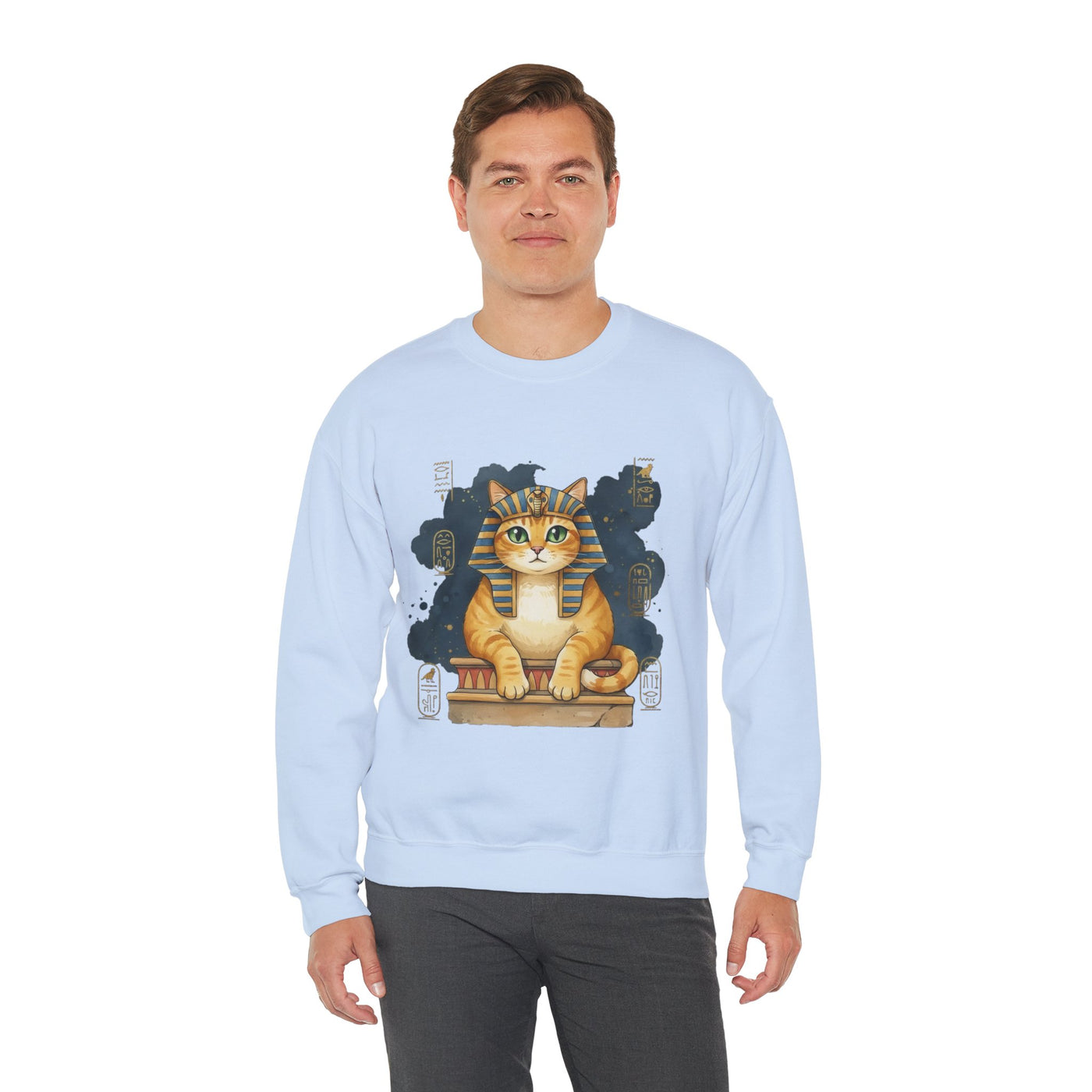 Watercolor painting style 9 Men & Women Cute Cat Pile Crewneck Sweatshirt