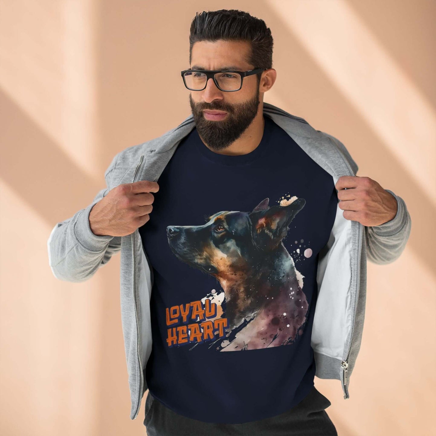 Loyal Heart Dog Lover Unisex Crewneck Sweatshirt style 1