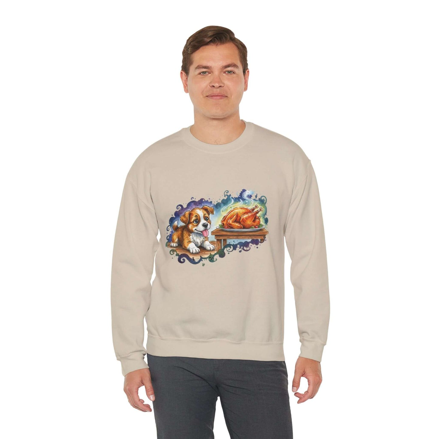 Watercolor Dog painting Unisex Crewneck Sweatshirt style 3