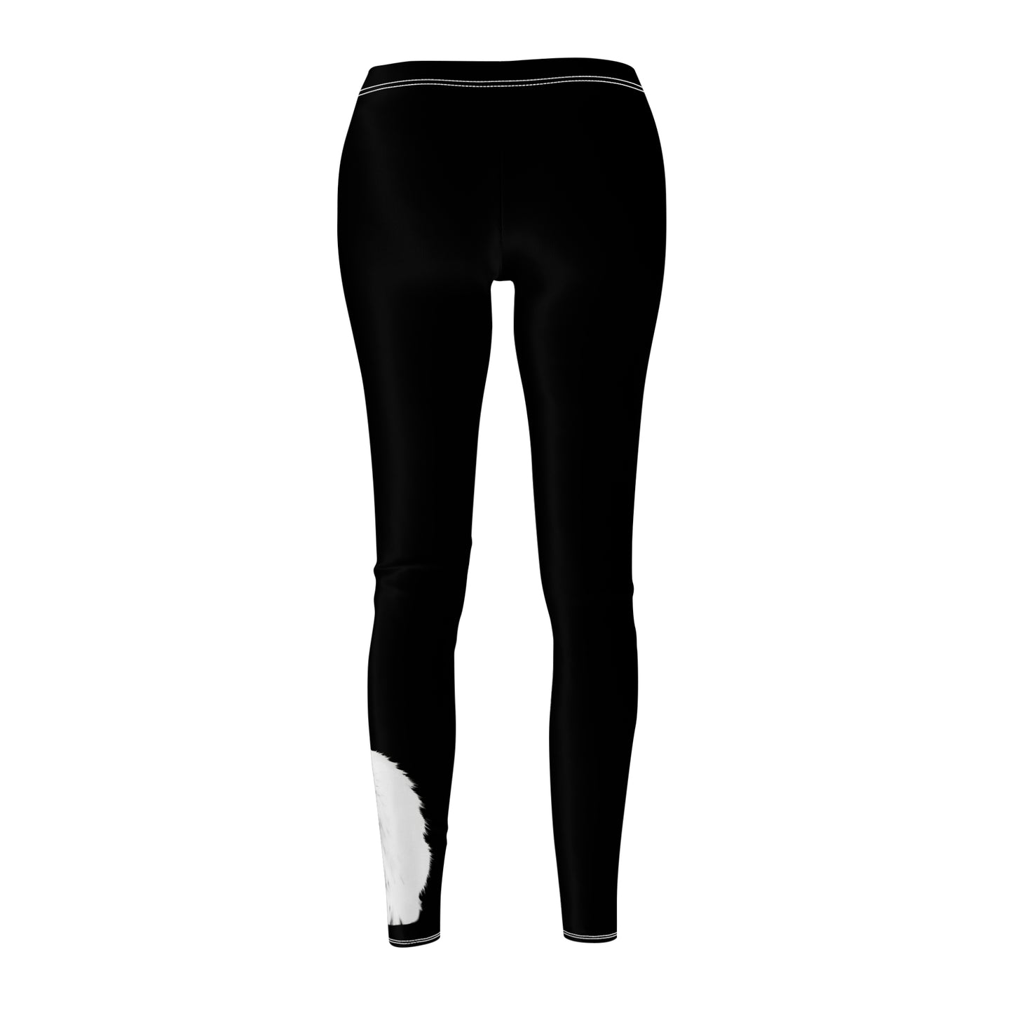 Black Stylish Cat-Themed Women Casual Leggings