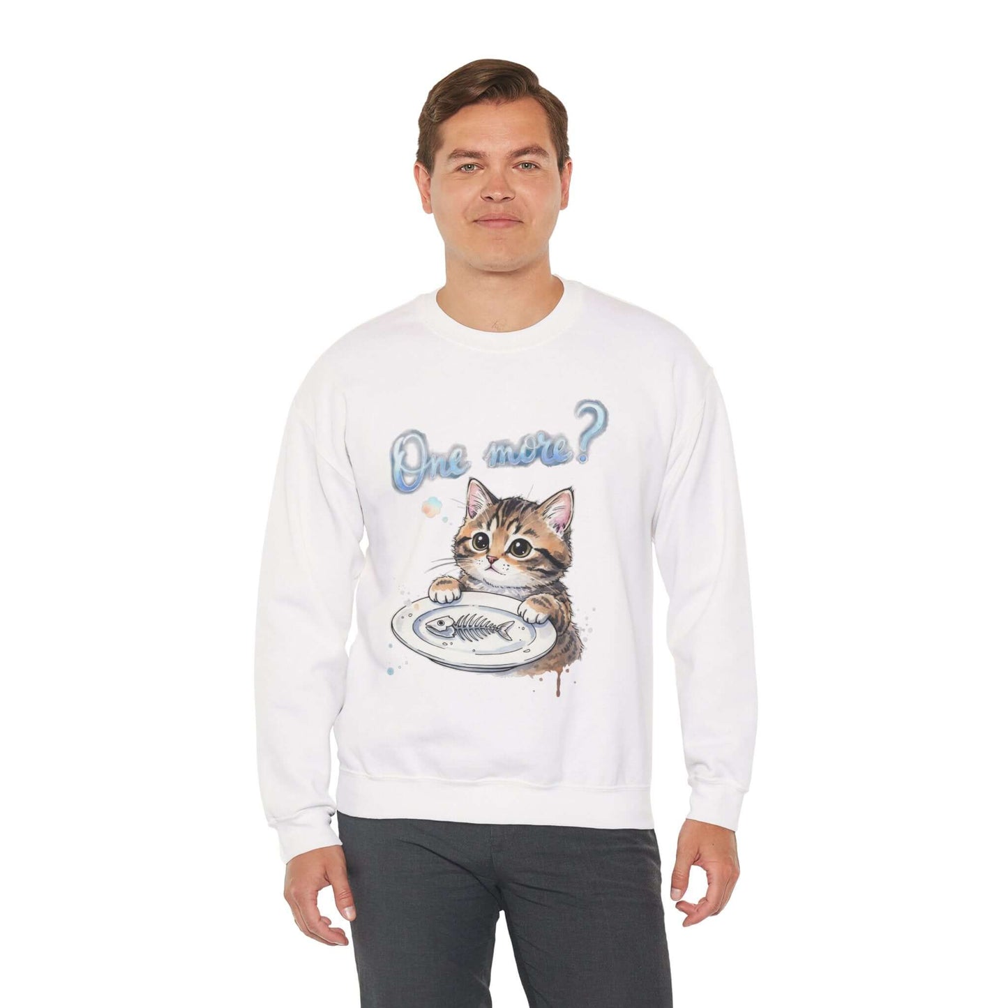 Watercolor Cat painting Unisex Crewneck Sweatshirt style 3