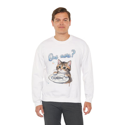 Watercolor painting style 3 Men & Women Cute Cat Pile Crewneck Sweatshirt