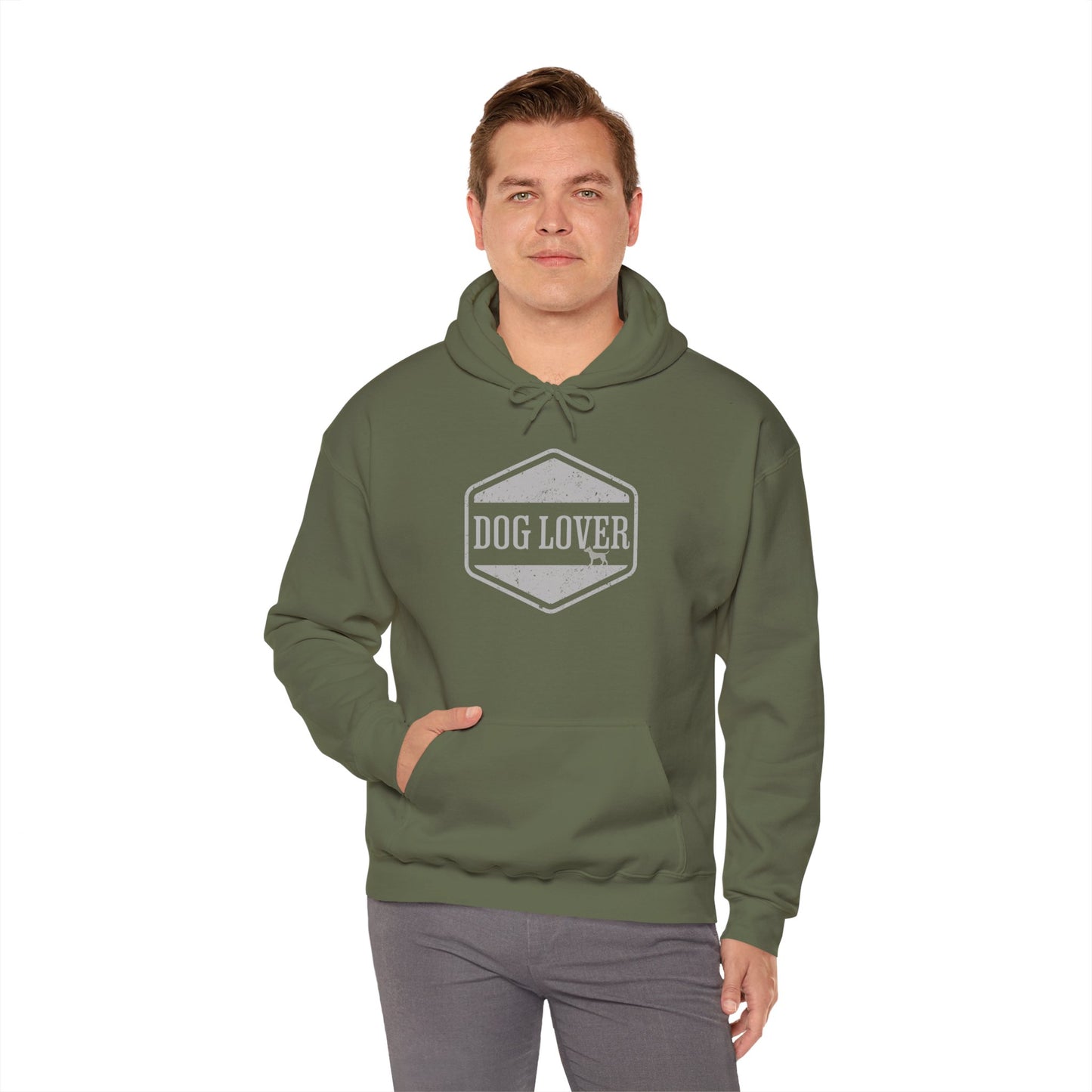 Dog Lover plus Slogan on Back Unisex Pullover Hoodie