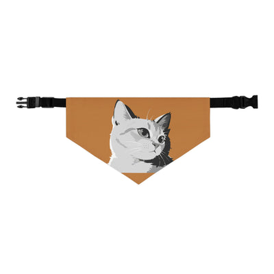 Brown Cat head Bandana Collar for Cats and Dogs, Cute Pet Accessory, Cat Fashion, Cat Gift, Playful Pet Gear