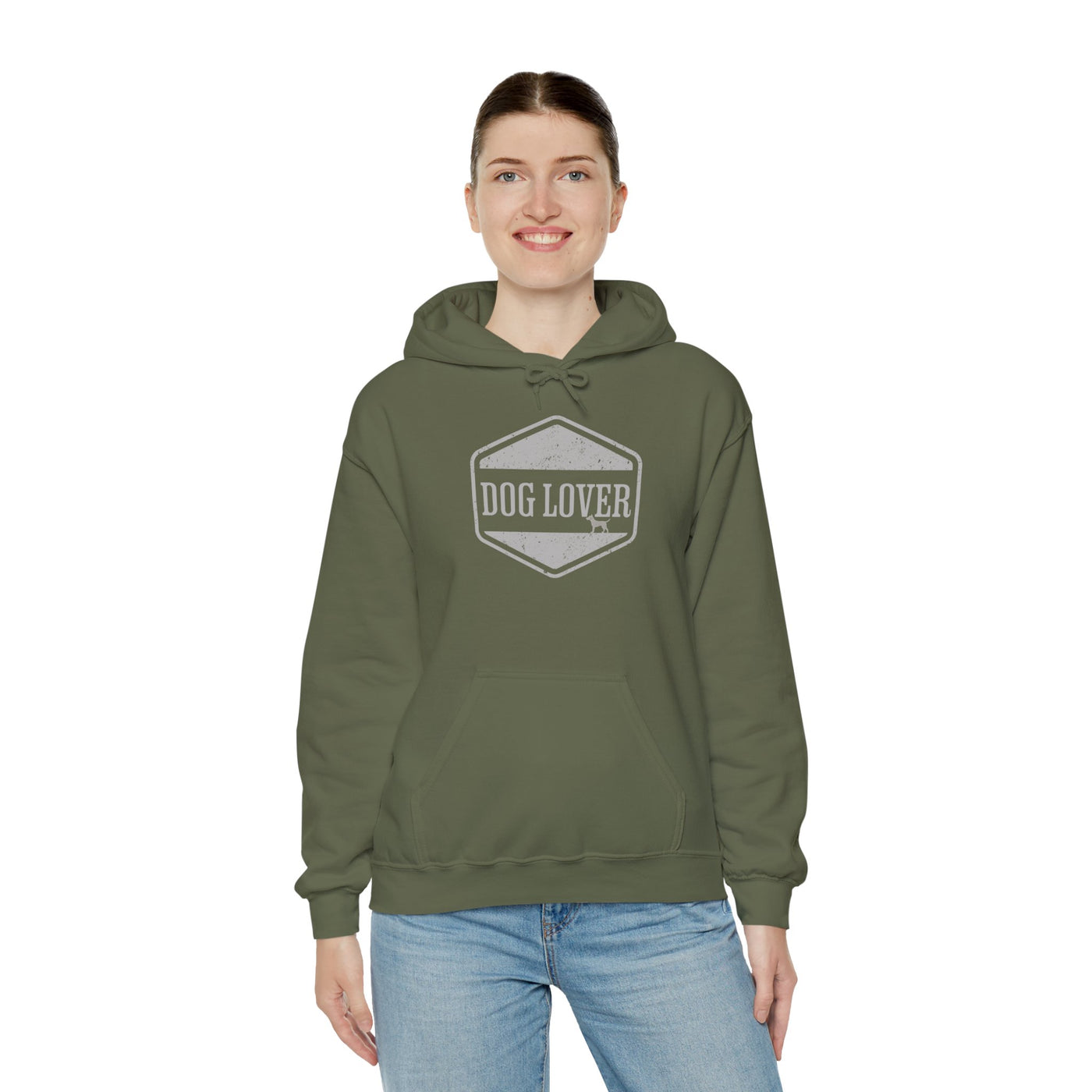 Dog Lover plus Slogan on Back Unisex Pullover Hoodie