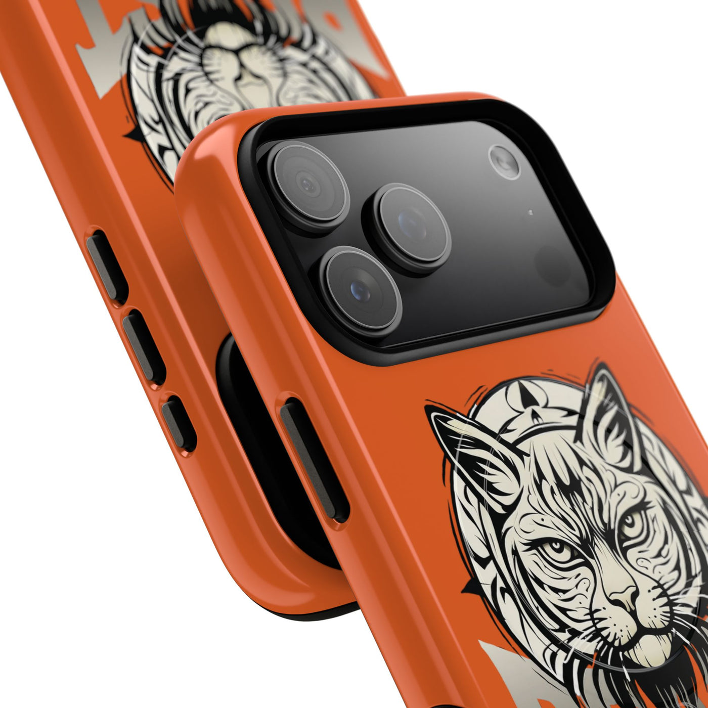 Beast Cat Orange Tough Magnetic iPhone 17 / 17 Air / Pro / Pro Max Protective Case support MagSafe