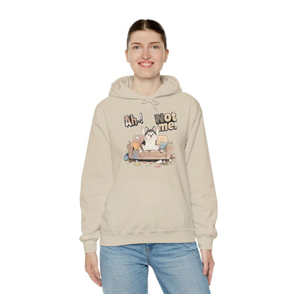 Ah Not Me - Cute Husky Unisex Pullover Hoodie for Dog Lover