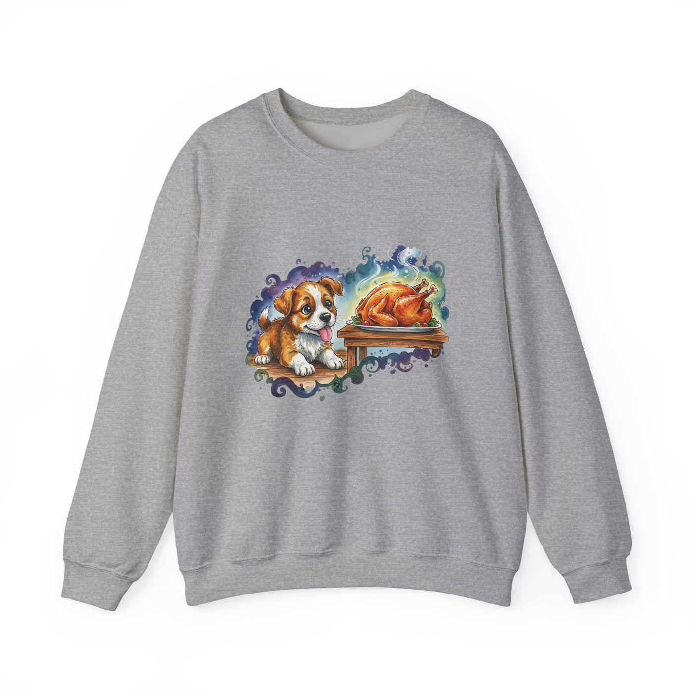 Watercolor painting style 6 Men & Women Cute Cat Pile Crewneck Sweatshirt