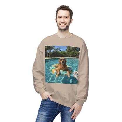 Swimming Pool Vibes Graphic Dog Unisex Crewneck Sweatshirt