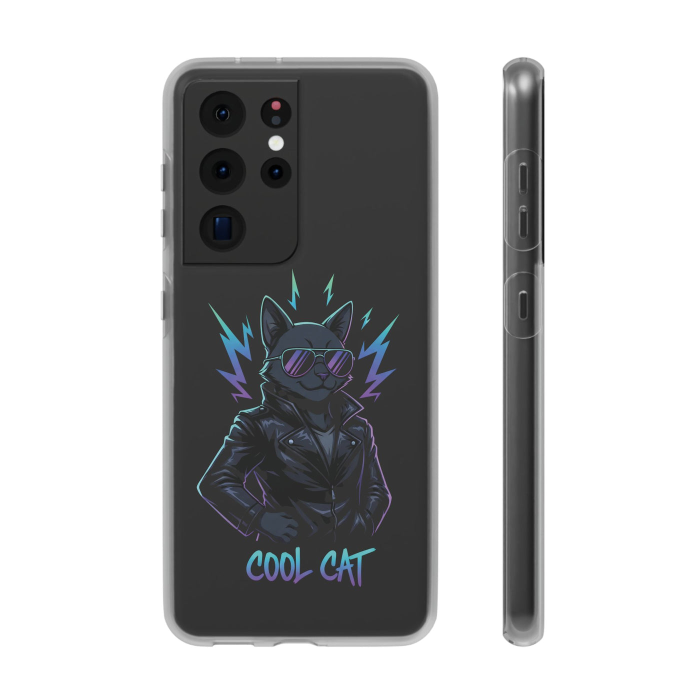 Cool Cat Anime style Flexi Case for Cat Lovers