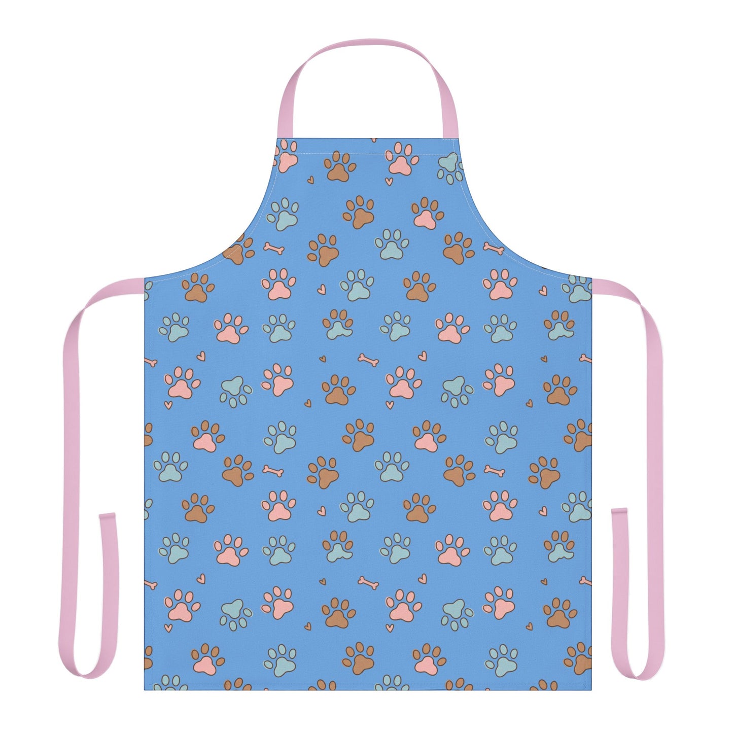 Cute Dog Paw Print 5-Color Straps Kitchen Apron