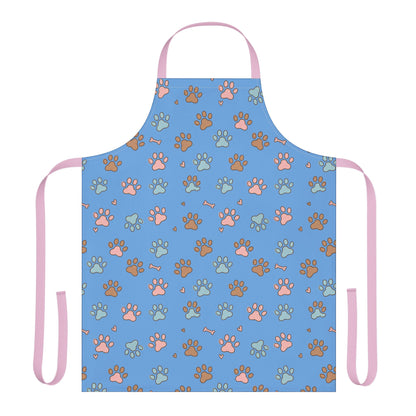 Cute Dog Paw Print 5-Color Straps Kitchen Apron