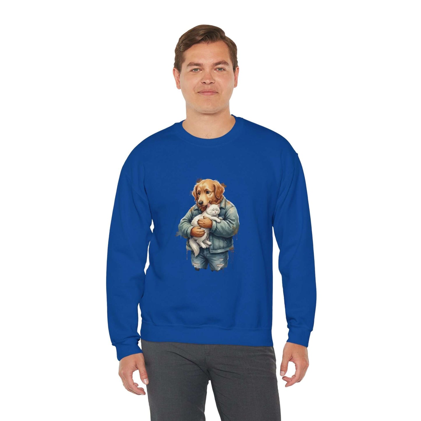Watercolor Dog painting Unisex Crewneck Sweatshirt style 6