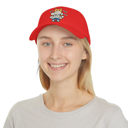 Where is my money Cute Cat Low Profile Cap Hat
