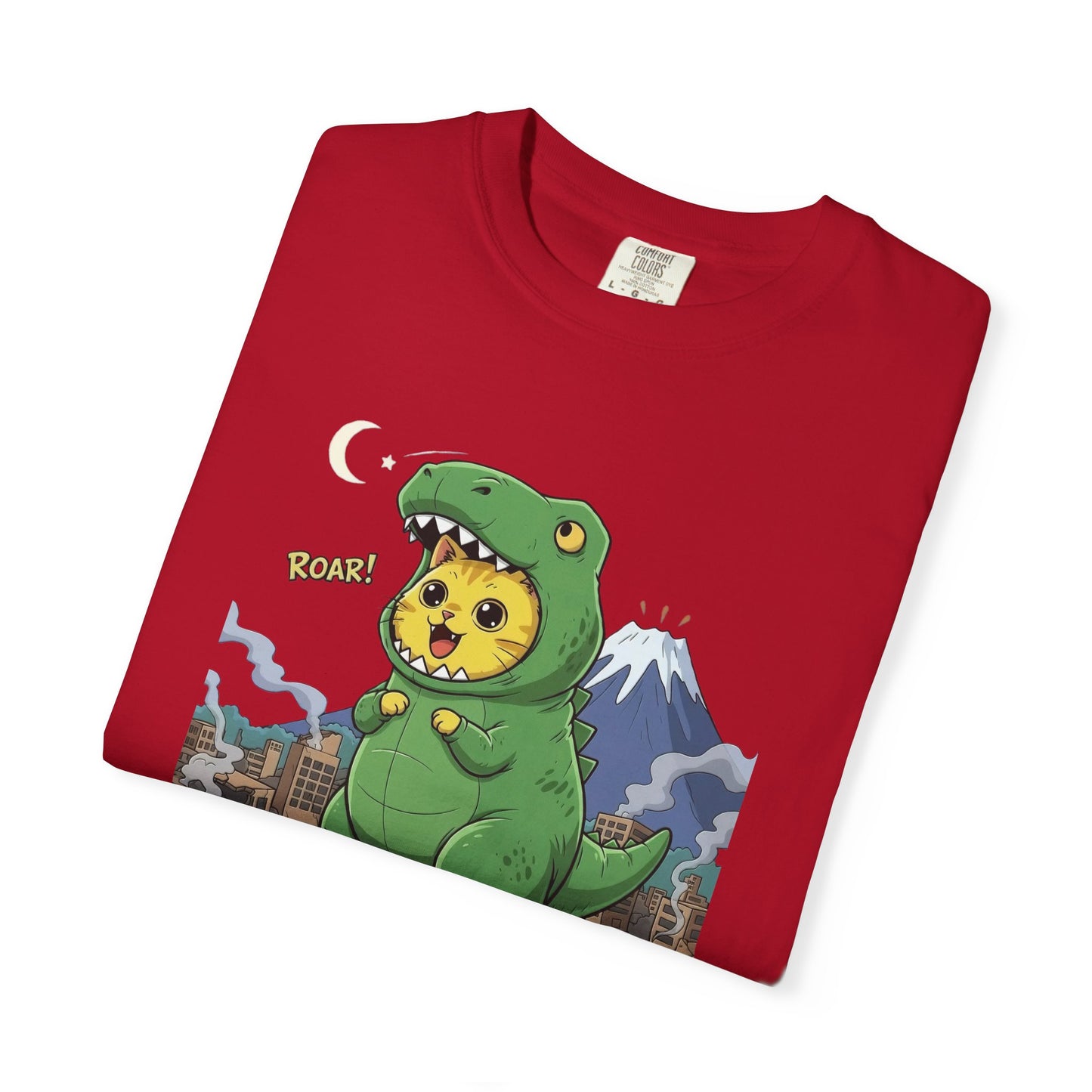 Cat cosplay Godzilla Funny Design Unisex T-Shirt style 1
