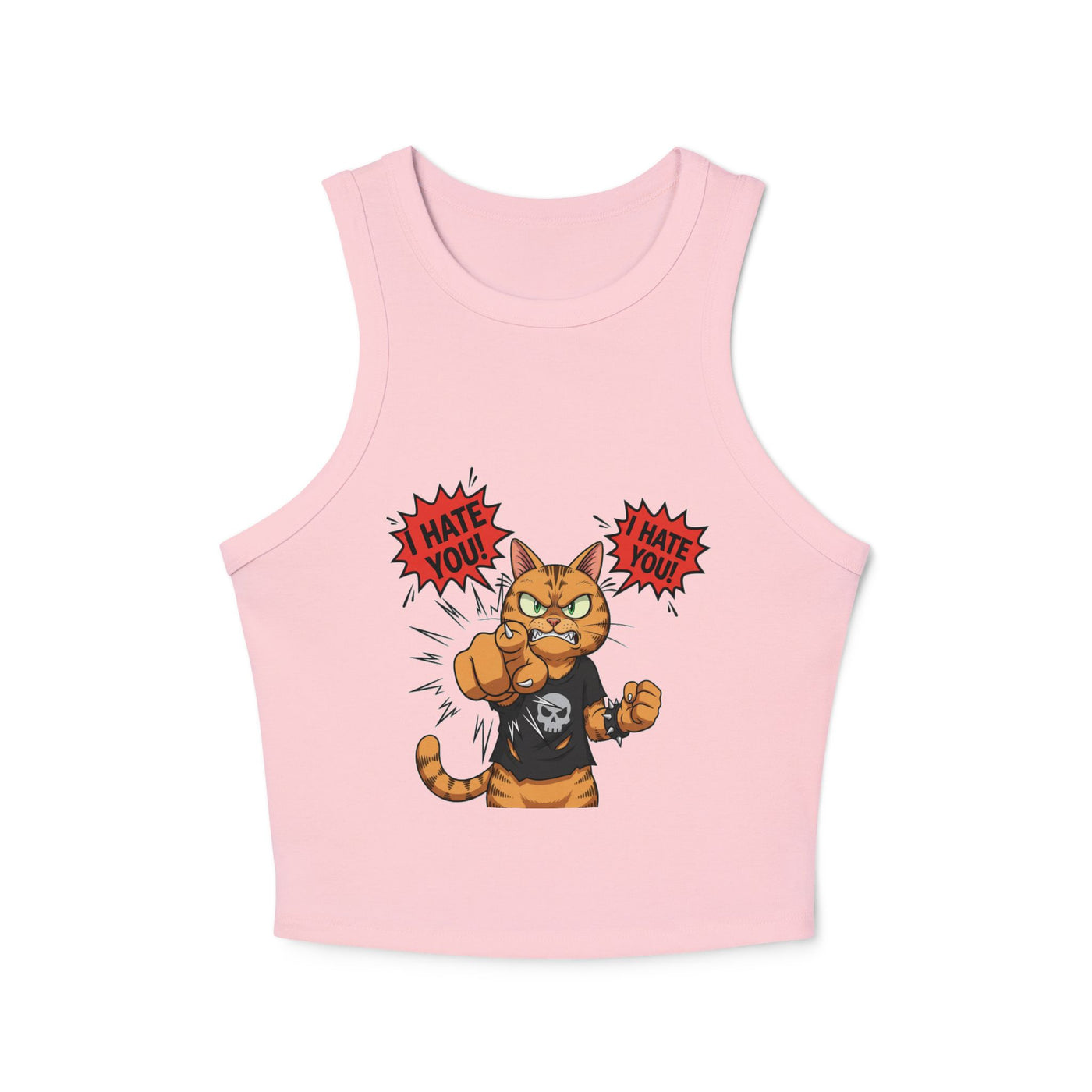 Angry Cat 'I Hate You' Graphic style 1 Women Tank Top