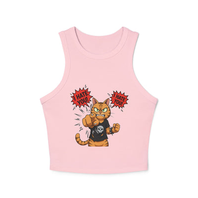 Angry Cat 'I Hate You' Graphic style 1 Women Tank Top