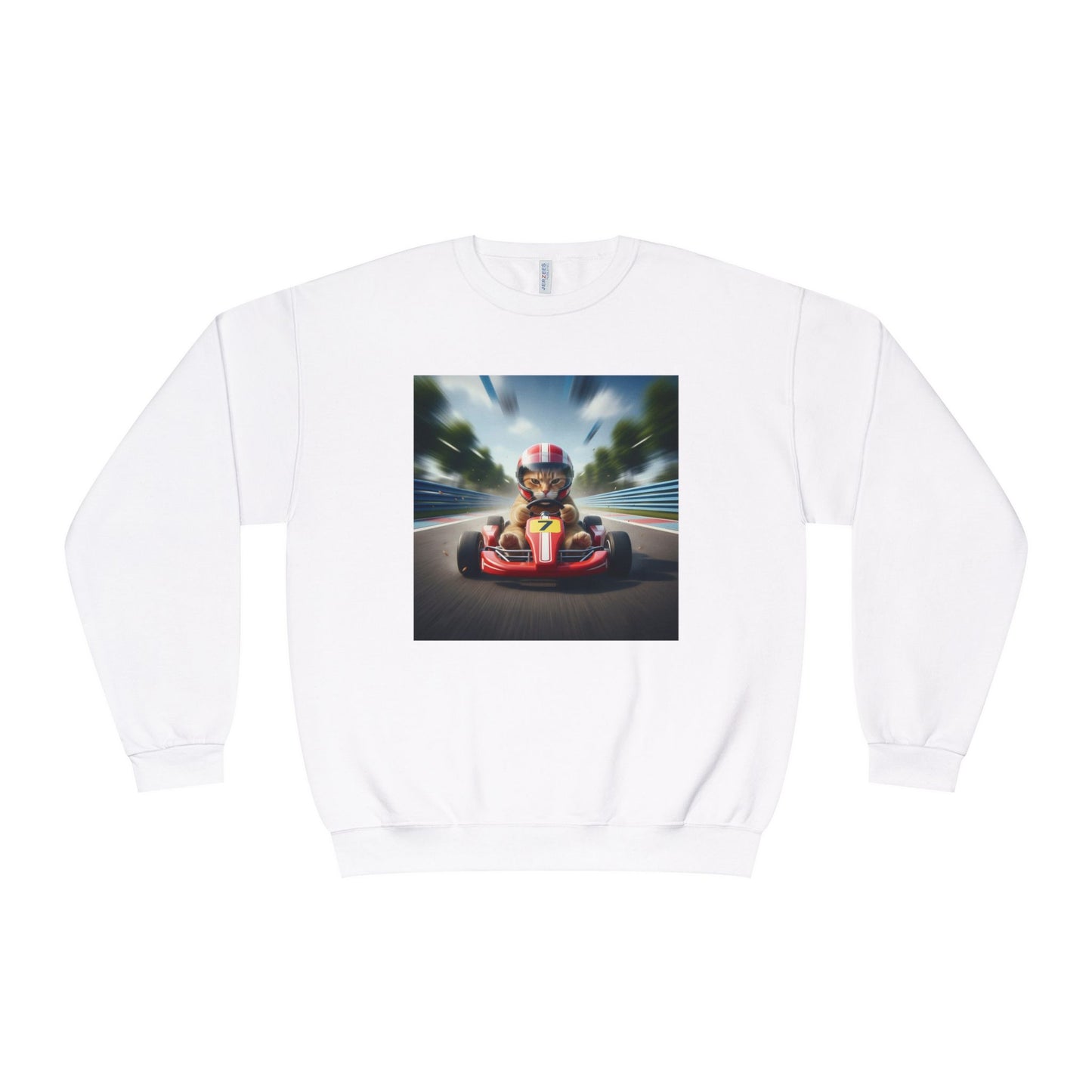 Go Kart Cat Unisex NuBlend Crewneck Sweatshirt style 3