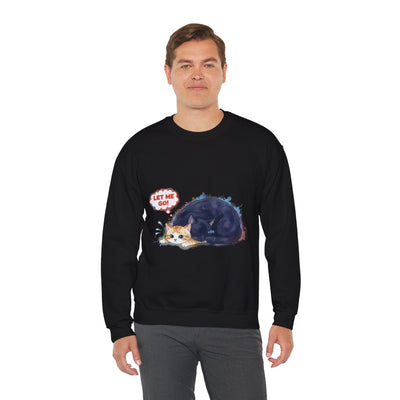 Watercolor painting style 1 Men & Women Cute Cat Pile Crewneck Sweatshirt