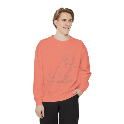 Sitting Dog Shadow style 1 Cozy Graphic Unisex Crewneck Sweatshirt