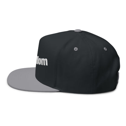 Stylish Embroidered Cat Mom Flat Bill Cap style 1