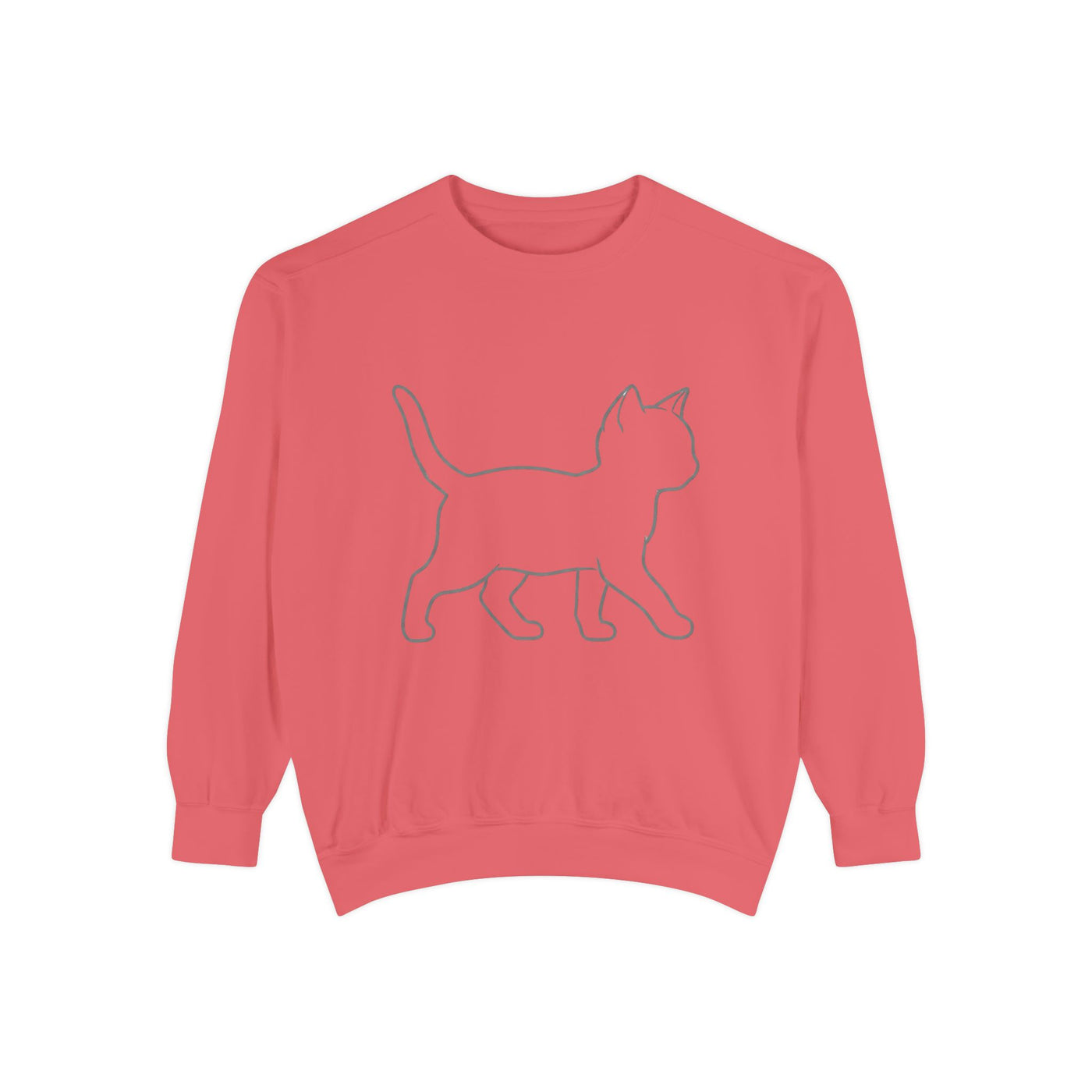 Walking Cat Shadow style 2 Cozy Graphic Unisex Crewneck Sweatshirt