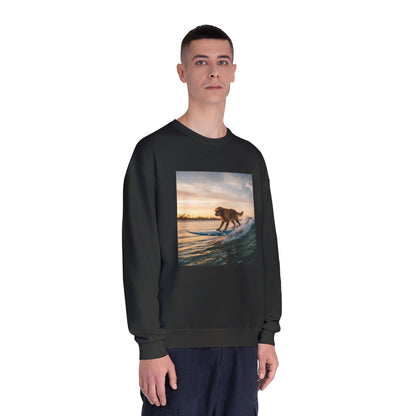 Surfing Dog Graphic Unisex NuBlend Crewneck Sweatshirt style 2
