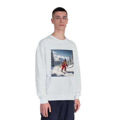 Skiing Dog Graphic Unisex NuBlend Crewneck Sweatshirt