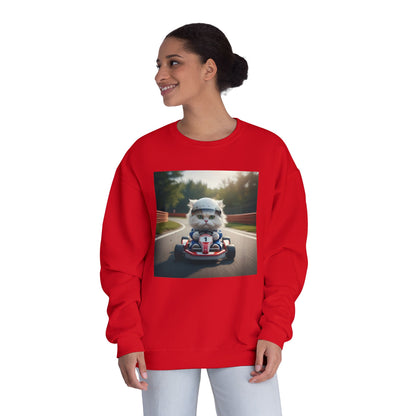 Go Kart Cat Unisex NuBlend Crewneck Sweatshirt style 1