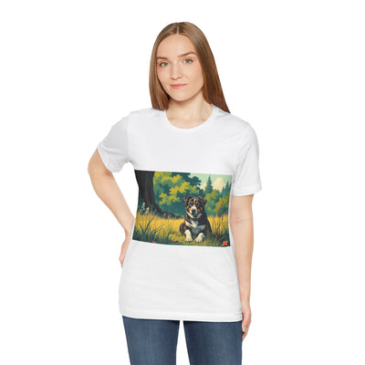 Adorable Dog comic style 2 Unisex Soft Tee | Cute Dog Lover's Shirt, Animal Graphic T-Shirt, Pet Themed Gift, Casual Wear