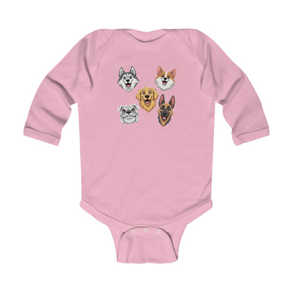 Adorable Dog Faces Infant Bodysuit Newborn Baby Shower Gift