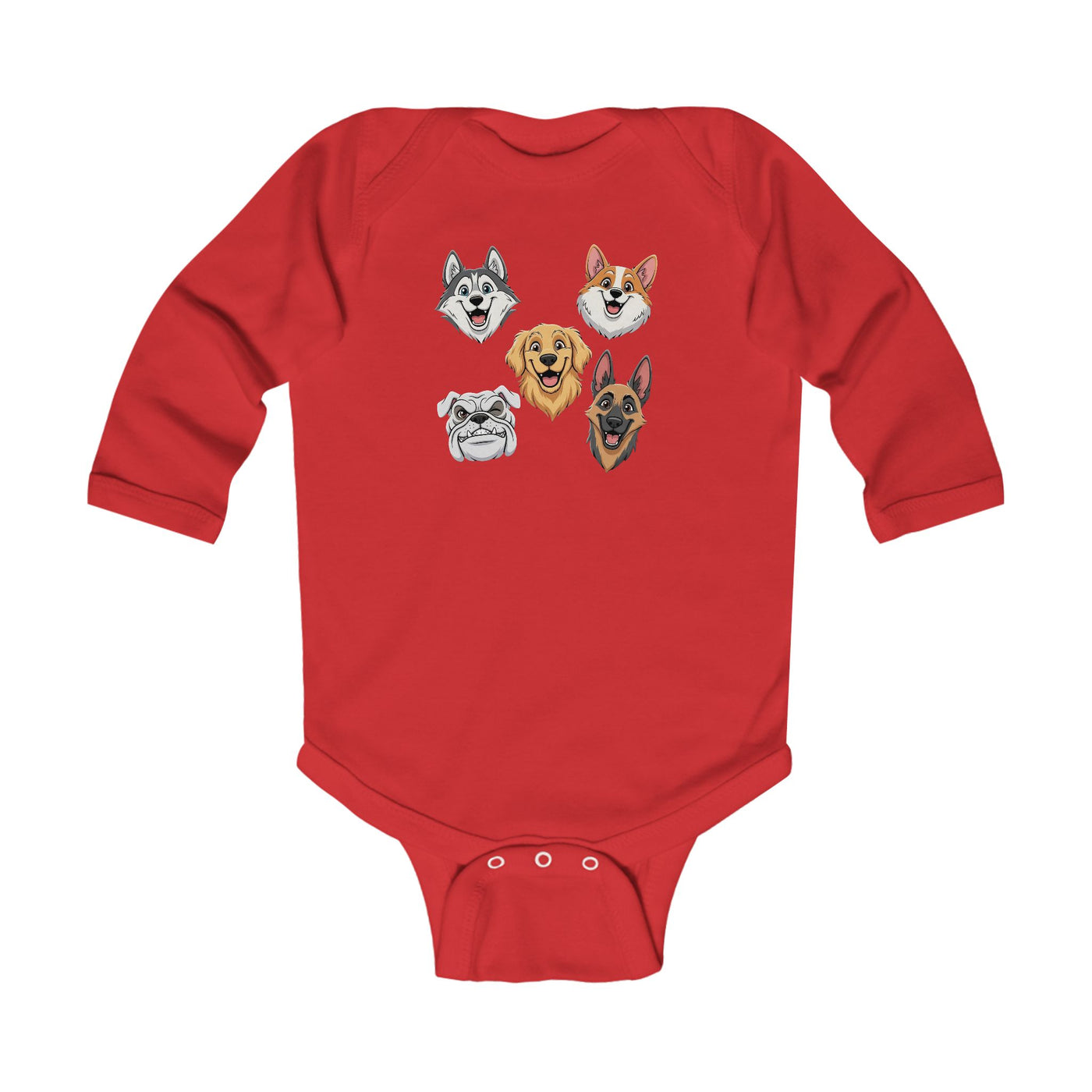 Cute Dog Faces Infant Bodysuit, Baby Shower Gift, Newborn Outfit, Adorable Pet Lover Apparel, Trendy Infant Wear, Cute Baby Clothes
