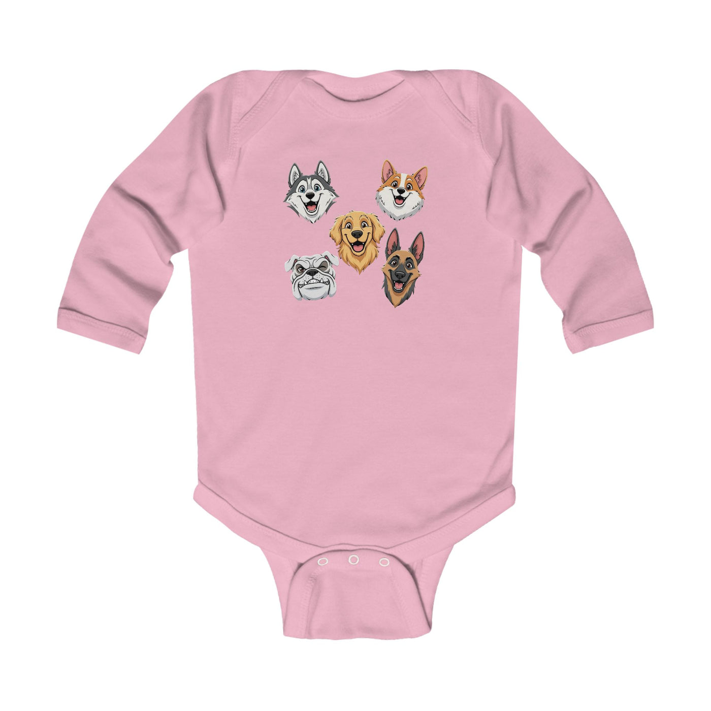 Cute Dog Faces Infant Bodysuit, Baby Shower Gift, Newborn Outfit, Adorable Pet Lover Apparel, Trendy Infant Wear, Cute Baby Clothes