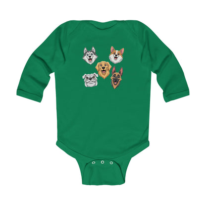 Adorable Dog Faces Infant Bodysuit Newborn Baby Shower Gift