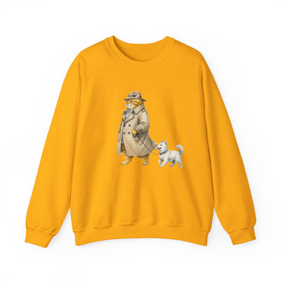 Watercolor painting style 11 Men & Women Cute Cat Pile Crewneck Sweatshirt