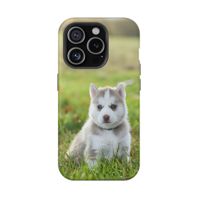 Magnetic Dog Case style 1 for Apple iPhone, Cute Puppy Phone Cover, Impact-Resistant Dog Lover Gift, Pet Protection Case, Animal-Themed Phone Accessory